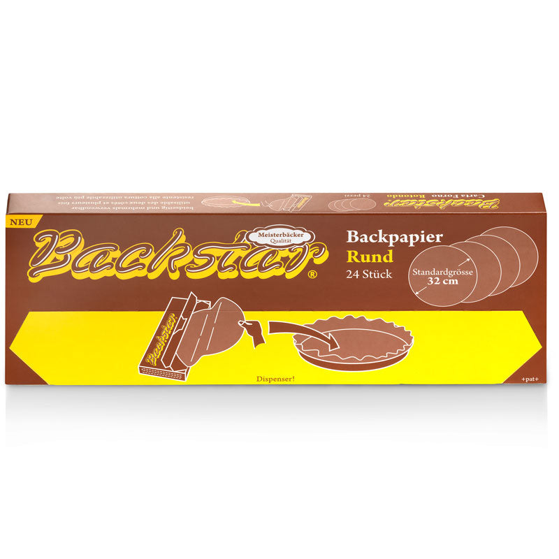 Rundes Backpapier in Verpackung