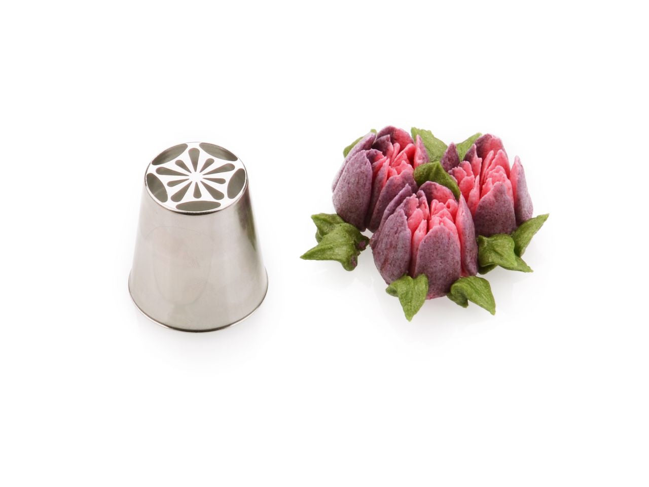 Russische Spritztülle mit Blumen-Dekor