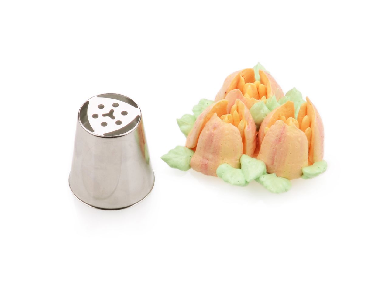 Russische Spritztülle mit Buttercreme-Blumen