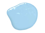 Hellblaue Lebensmittelfarbe, flüssig, Nahaufnahme