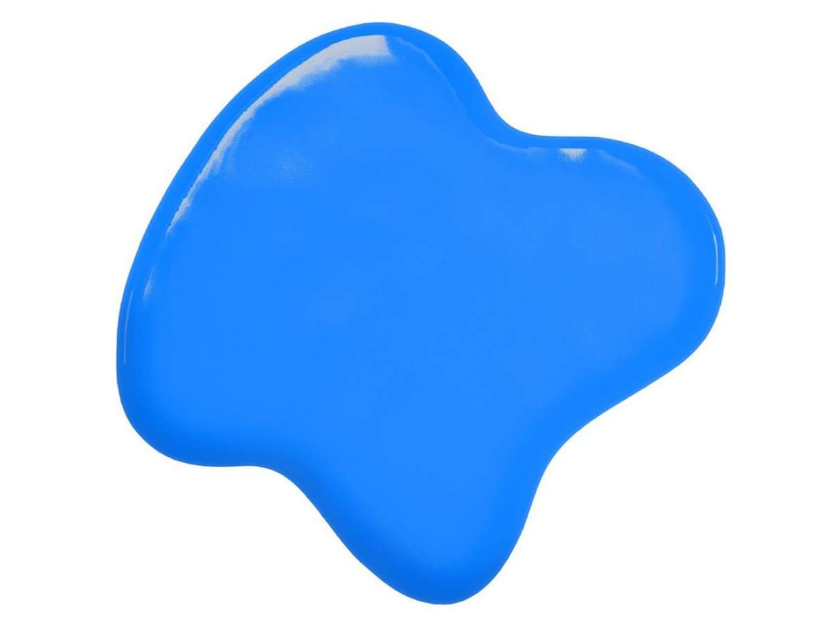 Blaue Lebensmittelfarbe, flüssig, Nahaufnahme