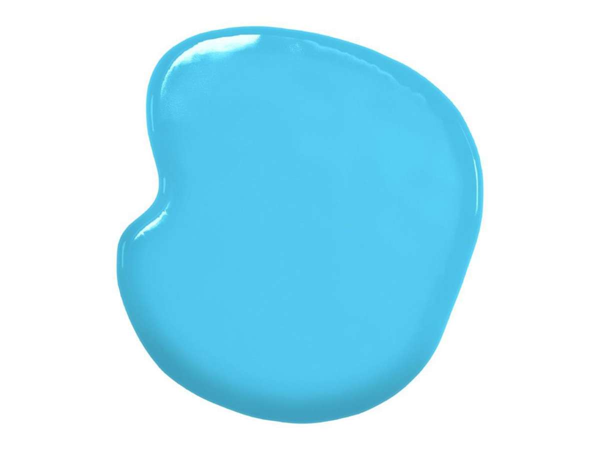 Blaue Lebensmittelfarbe, flüssig, Klecks