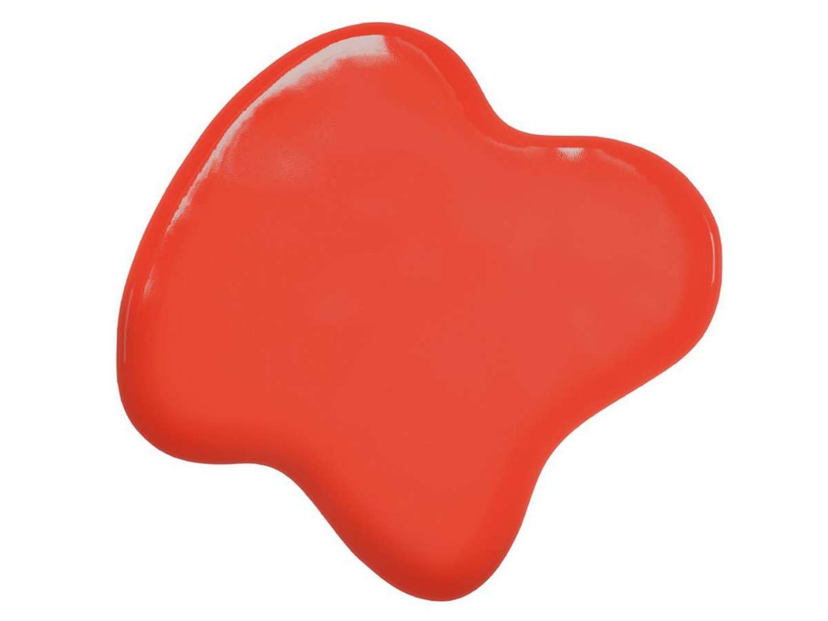 Rote Lebensmittelfarbe als Klecks