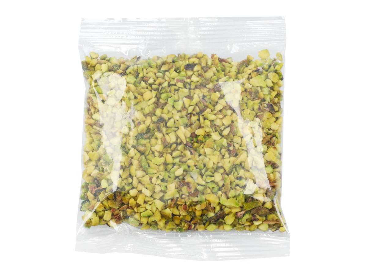 Gehackte Pistazien in Plastikverpackung