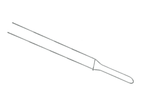 Backofen-Stich aus Metall, freigestellt