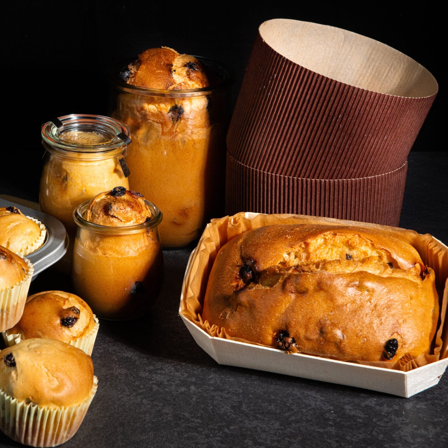 Hefeteig-Gebäck, Backformen, Muffinblech