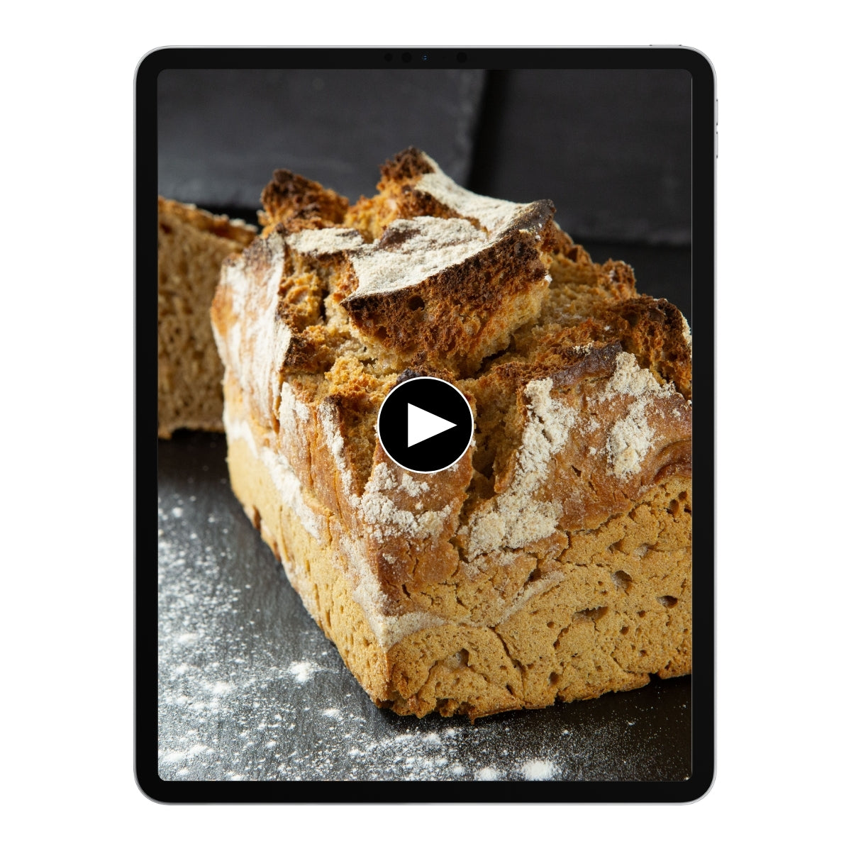 Brot auf einem Tablet