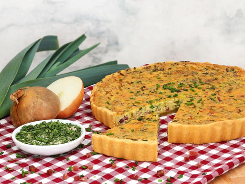 Quiche mit Lauch und Zwiebel
