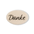 Essbare Deko mit Schriftzug Danke
