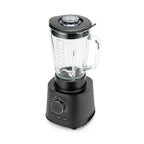 Schwarzer Standmixer mit Glasbehälter