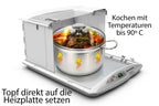 Topf auf Heizplatte beim Kochen