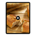 Ruchmehl Brötchen auf einem Tablet