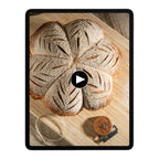 Brot Handwerkskunst der Kürbis auf einem Tablet