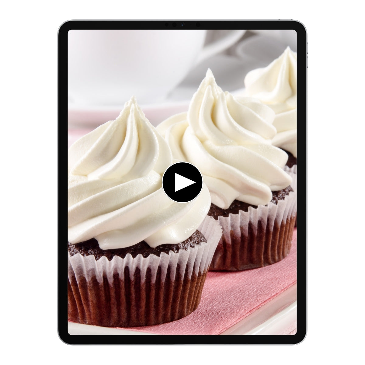 Buttercreme auf einem Tablet