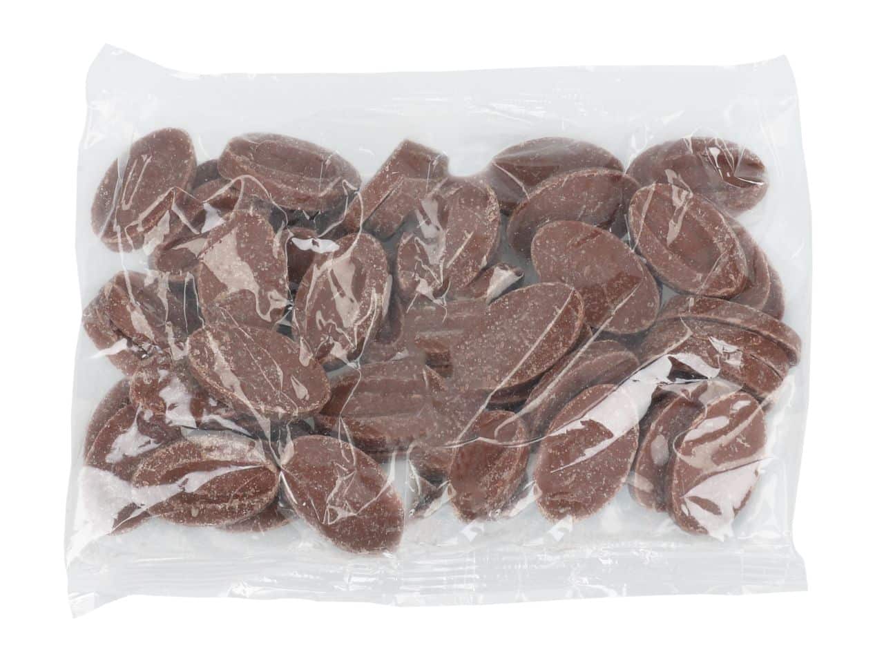 Schokoladendrops in transparenter Verpackung