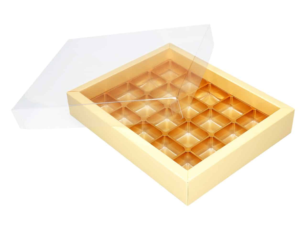 Trüffelverpackung für 20 Trüffel, champagner V01