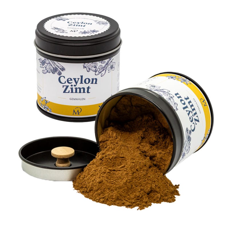 Dose mit gemahlenem Ceylon Zimt