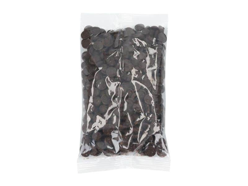 Schokoladendrops in transparenter Verpackung