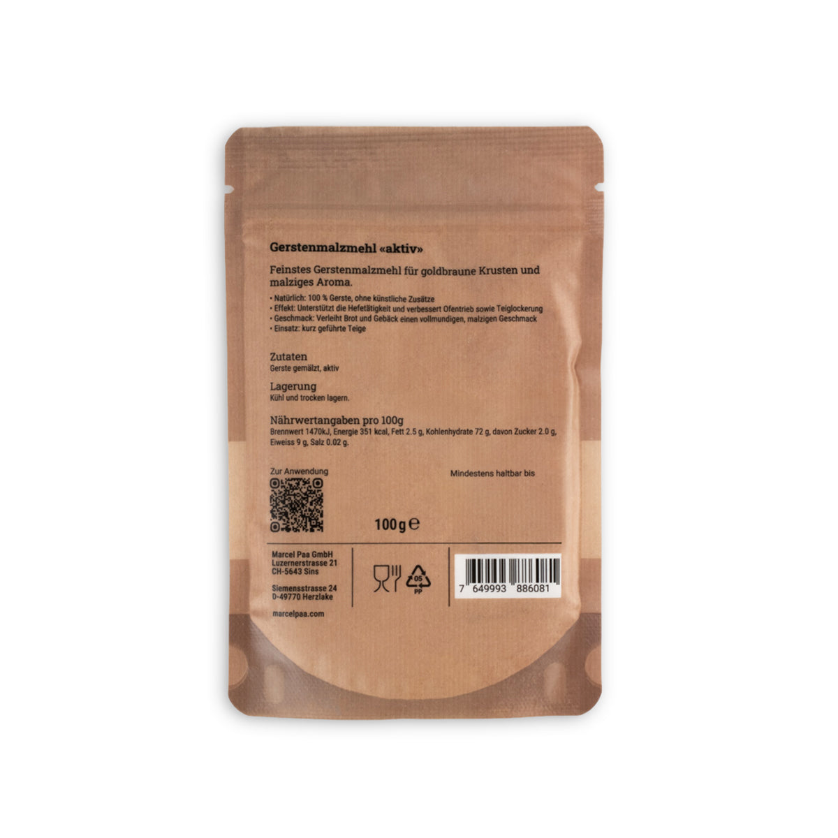 Marcels CH-Backmalz/Gerstenmalzmehl (aktiv) 100g