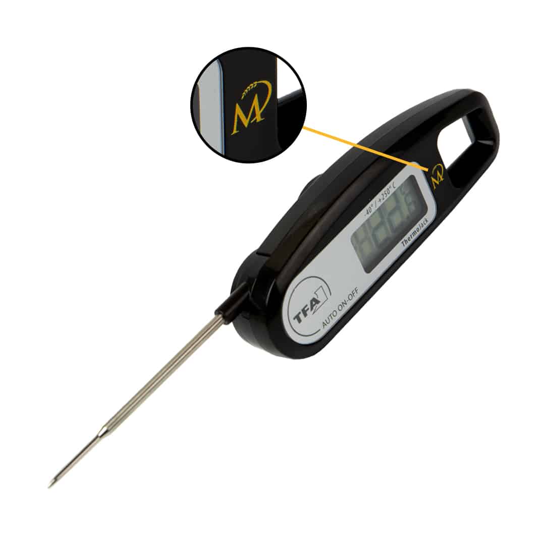 Digitales Küchenthermometer mit Marcel Paa-Logo