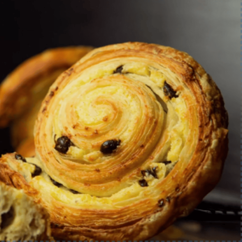 Französisches Pain aux Raisins Gebäck