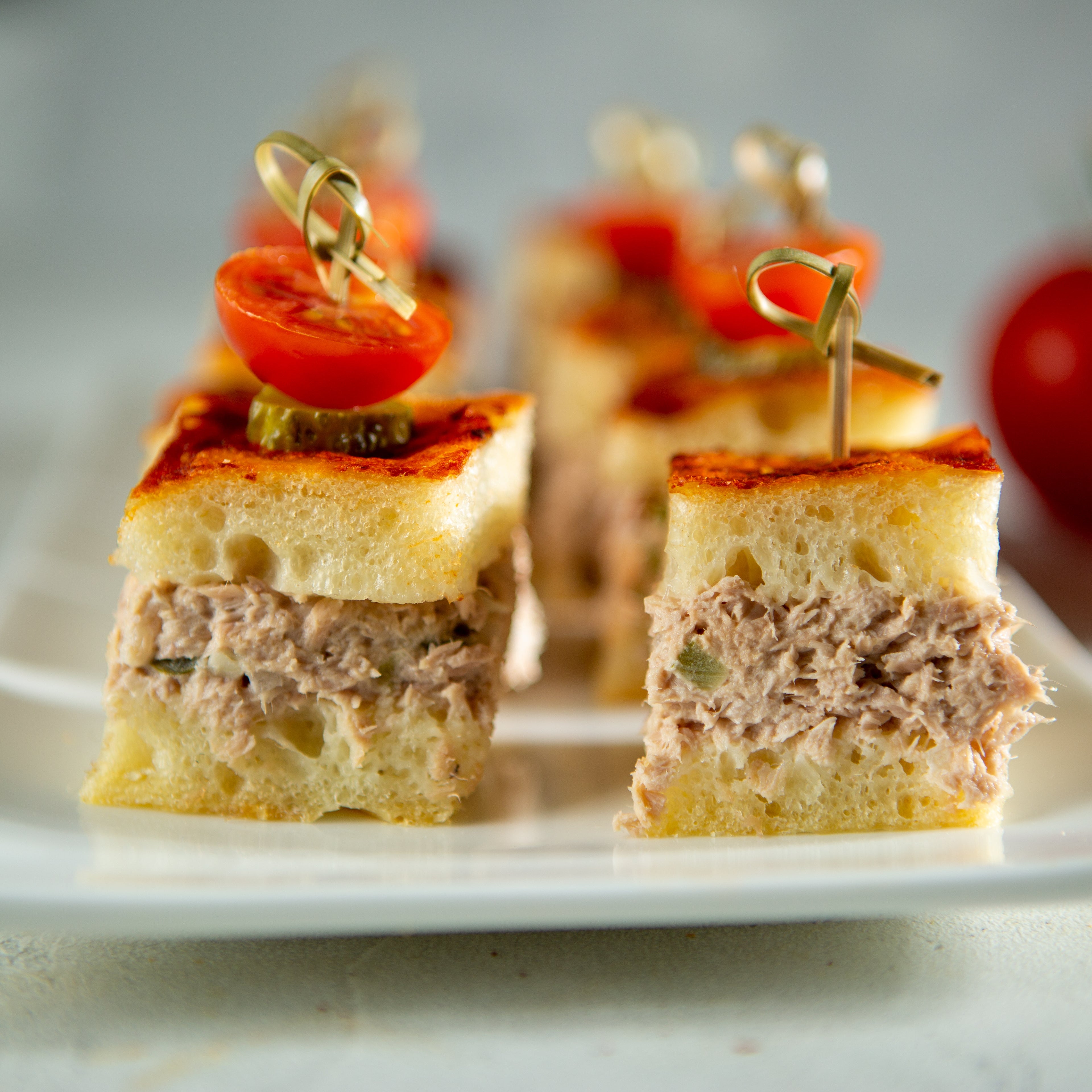 Focaccia Tuna Würfel