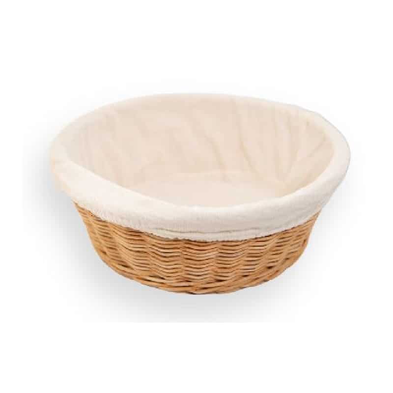 Gärkorb aus Holz mit Stoff