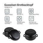 Gusseisen Brotbacktopf mit Deckel
