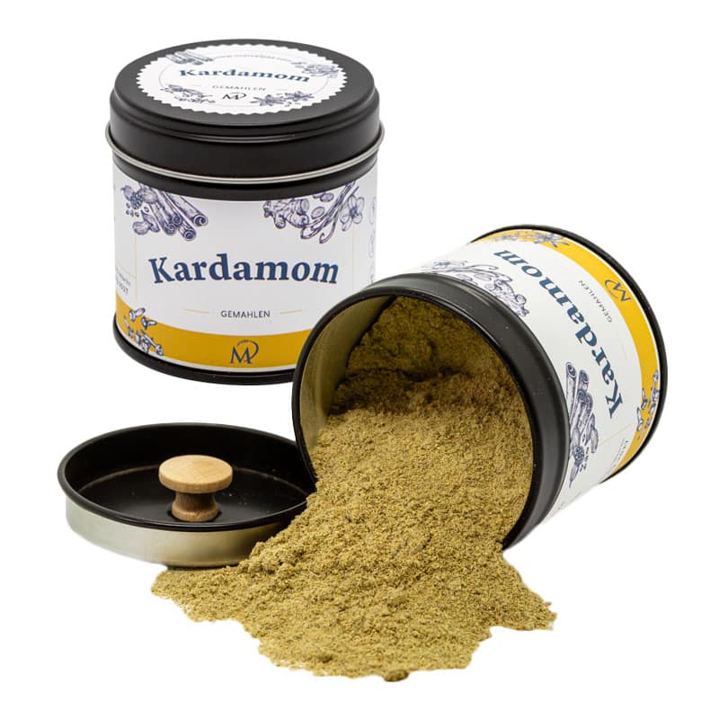 Dose gemahlener Kardamom, offen