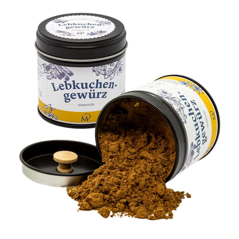 Offene Dose Lebkuchengewürz gemahlen