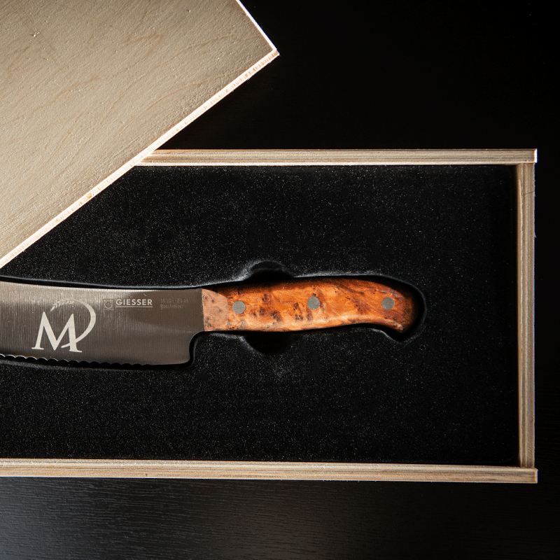 Brotmesser in Holzbox Verpackung