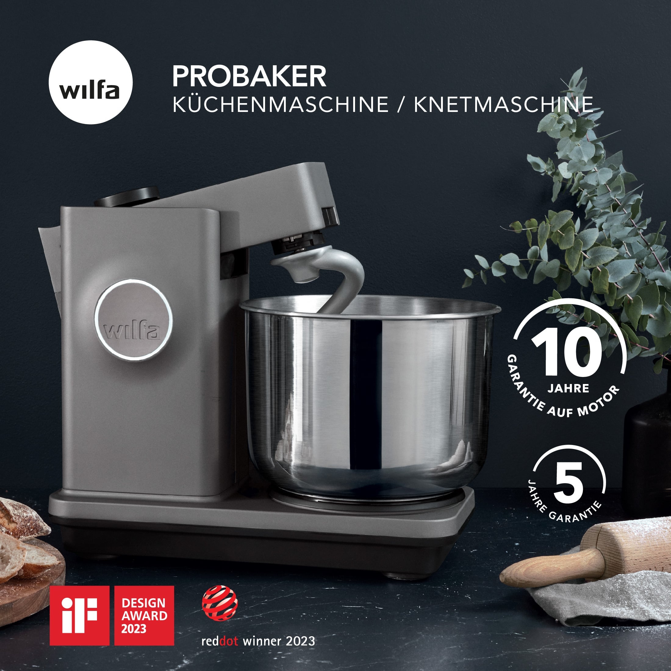 Küchenmaschine Wilfa Probaker auf Tisch