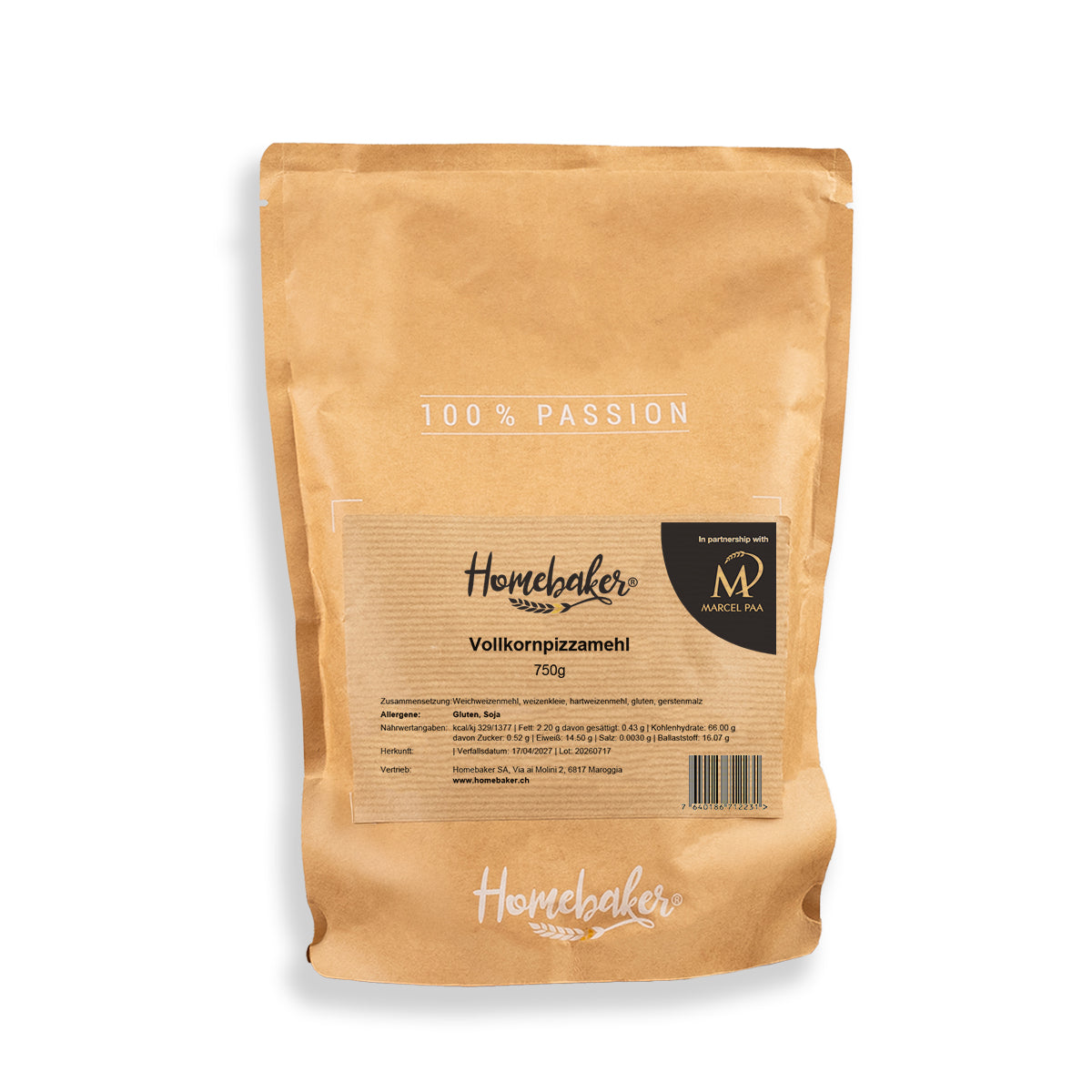 Vollkorn Pizzamehl 750 g