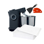 WILFA ProBaker Küchenmaschine KM1B-70 schwarz (602030) mit Teigbox und Schaber