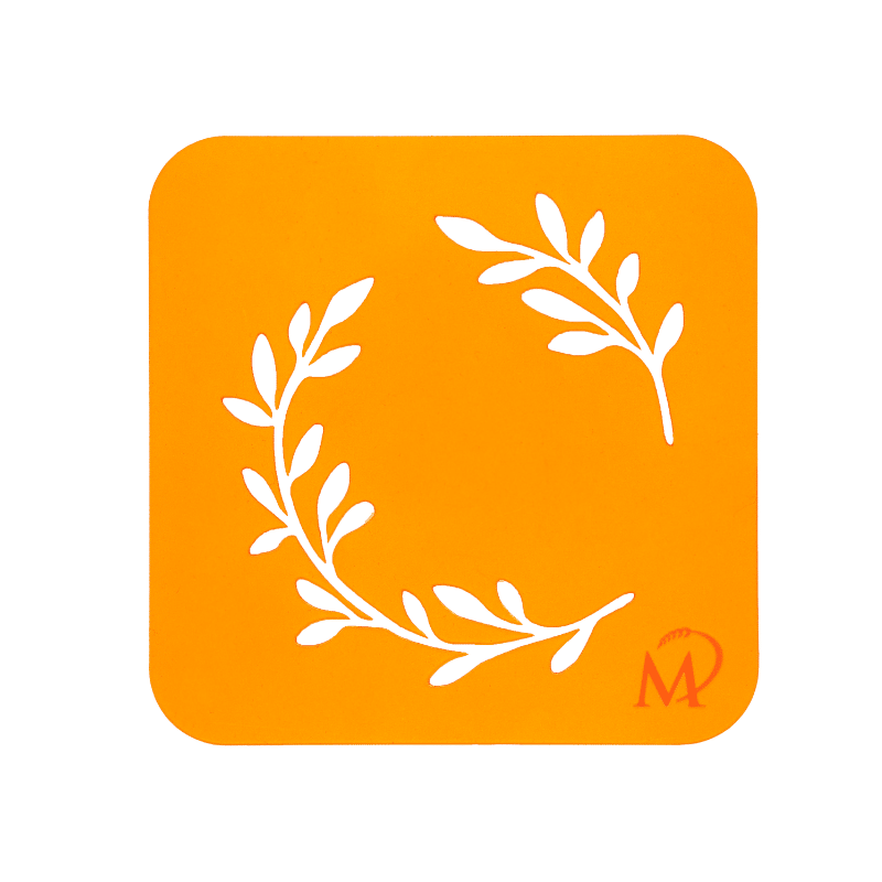 Schablone mit zwei Zweigen, Orange