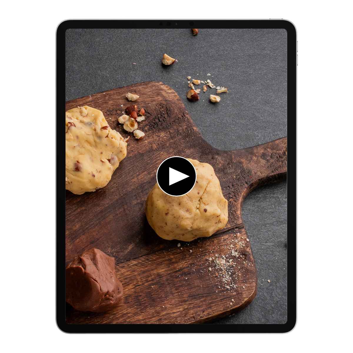 Mürbeteig  auf einem Tablet