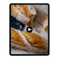 Baguette auf einem Tablette
