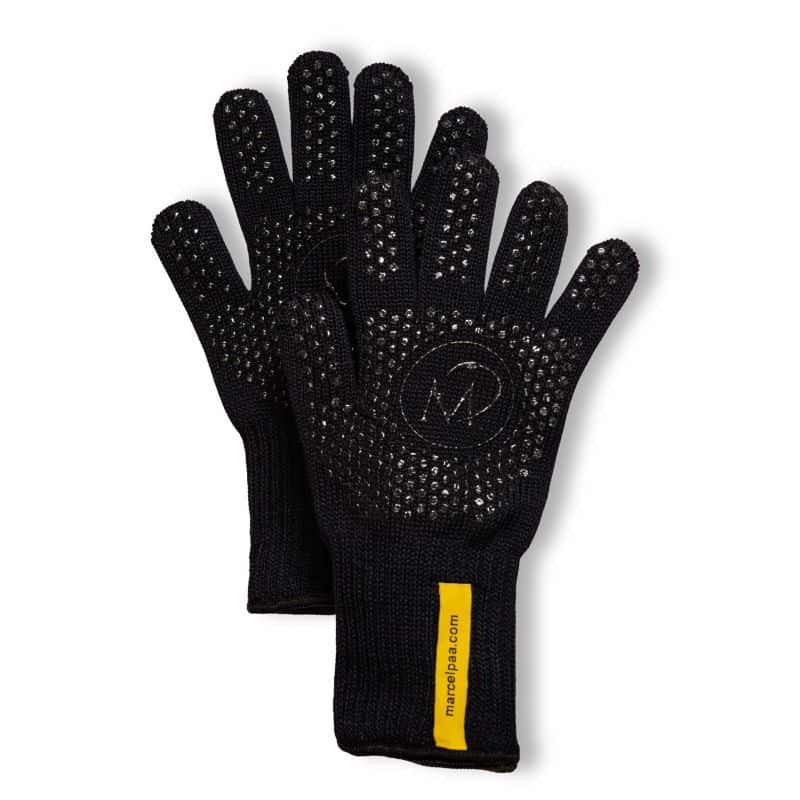 Schwarze Backhandschuhe mit Noppen