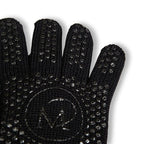 Schwarzer Backhandschuh mit Noppen