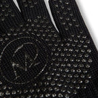 Schwarzer Backhandschuh mit Logo