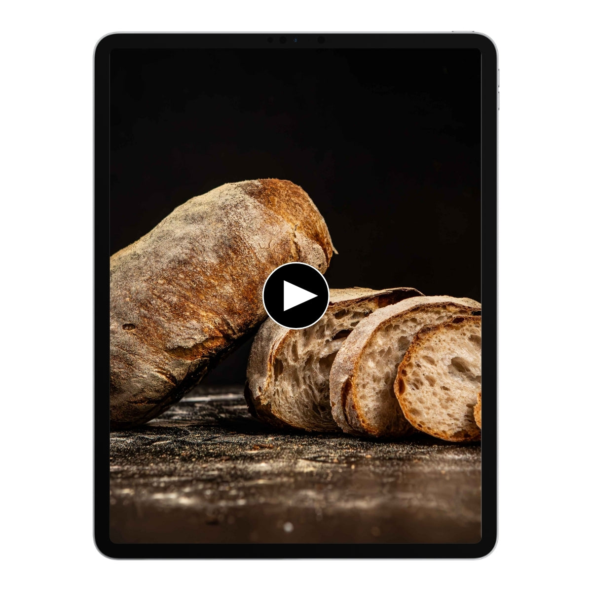 Basler Brot auf einem Tablet