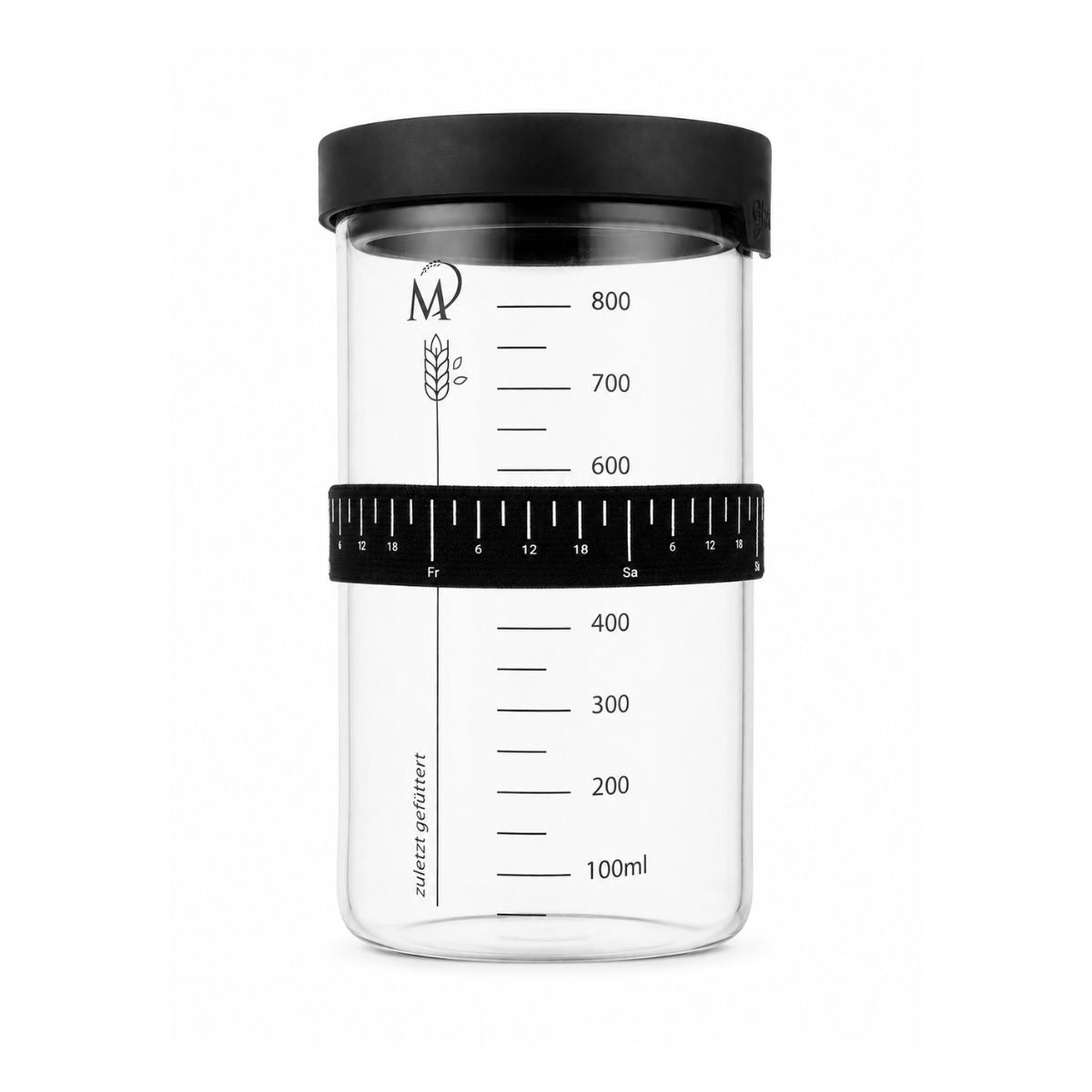 Sauerteigglas mit Messskala