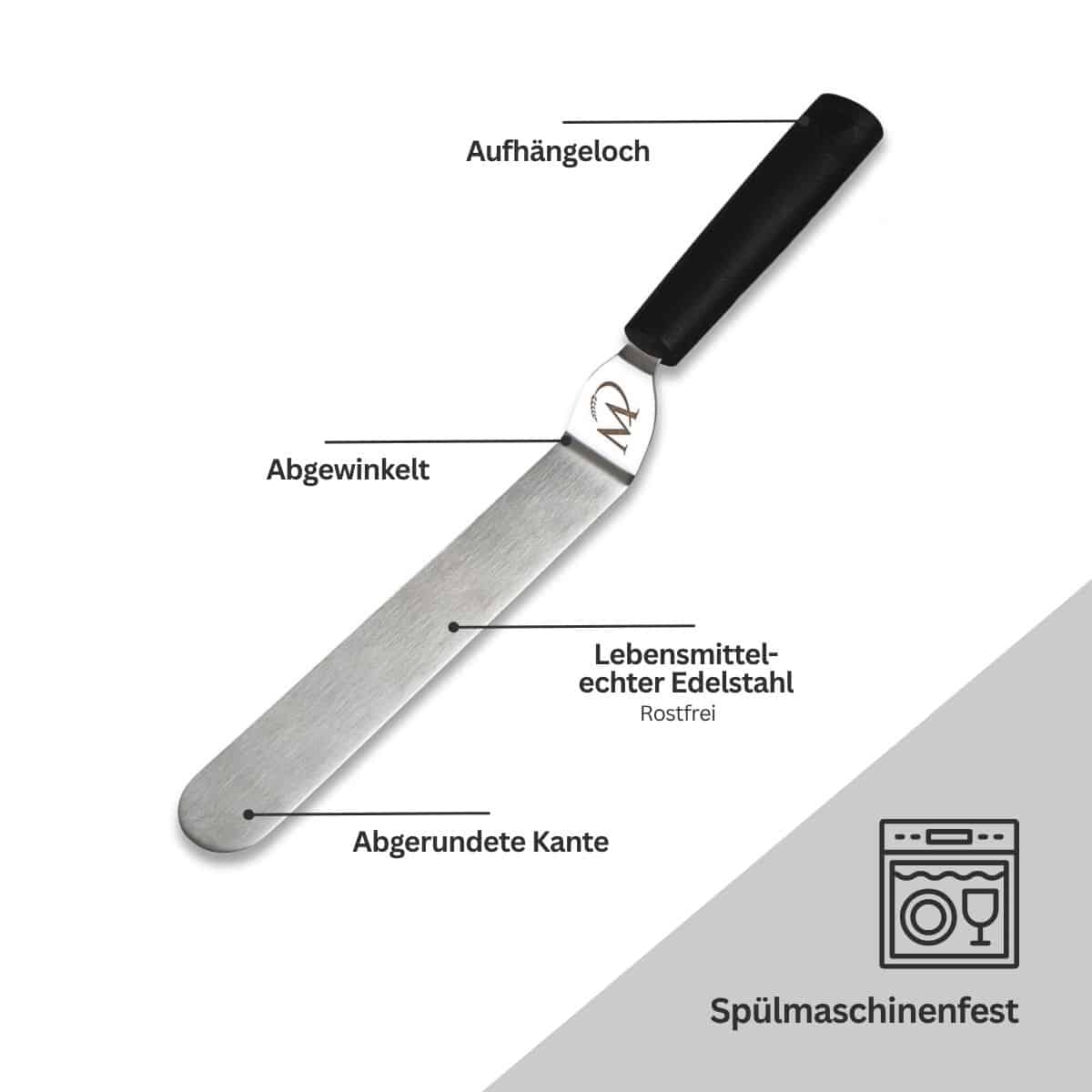 Abgewinkelte Winkelpalette mit Beschriftungen