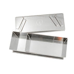 Edelstahl Baguetteform mit Deckel
