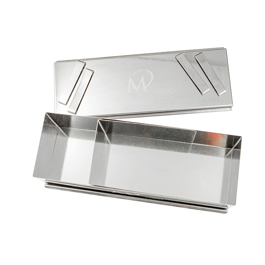 Edelstahl Baguetteform mit Deckel