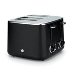 Schwarzer Toaster mit vier Schlitzen