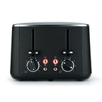 Schwarzer Toaster mit Bedienelementen