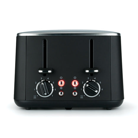 Schwarzer Toaster mit Bedienelementen
