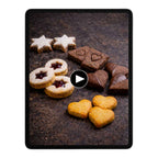 Weihnachtskekse auf einem Tablet