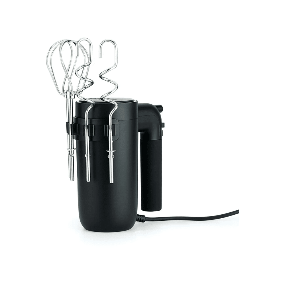 Schwarzer Handmixer mit Rührbesen
